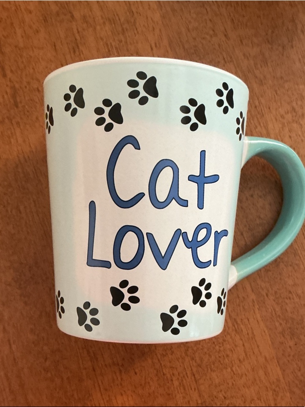 Cat Lover Ceramic Mug in Light Blue - Pet Cat Gift
